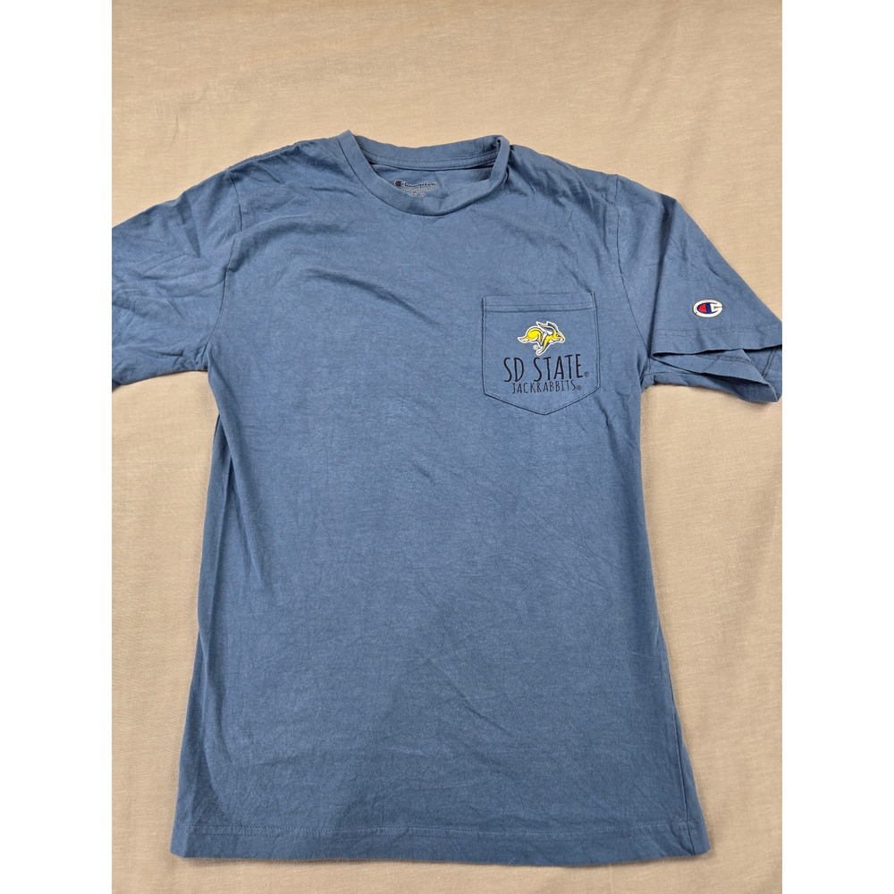 Mens SD State Jackrabbits Pocket T-Shirt Blue‎ Medium Graphic Tee SDSU